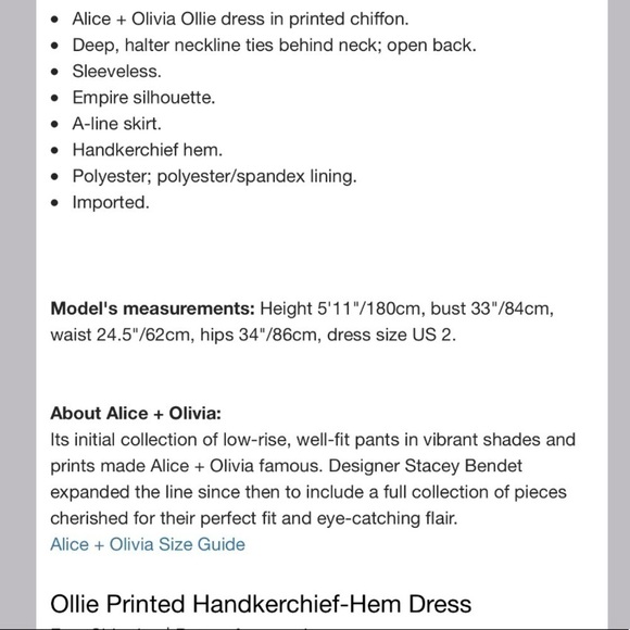 Alice + Olivia Ollie Handkerchief Printed Dress 10 - Picture 10 of 10